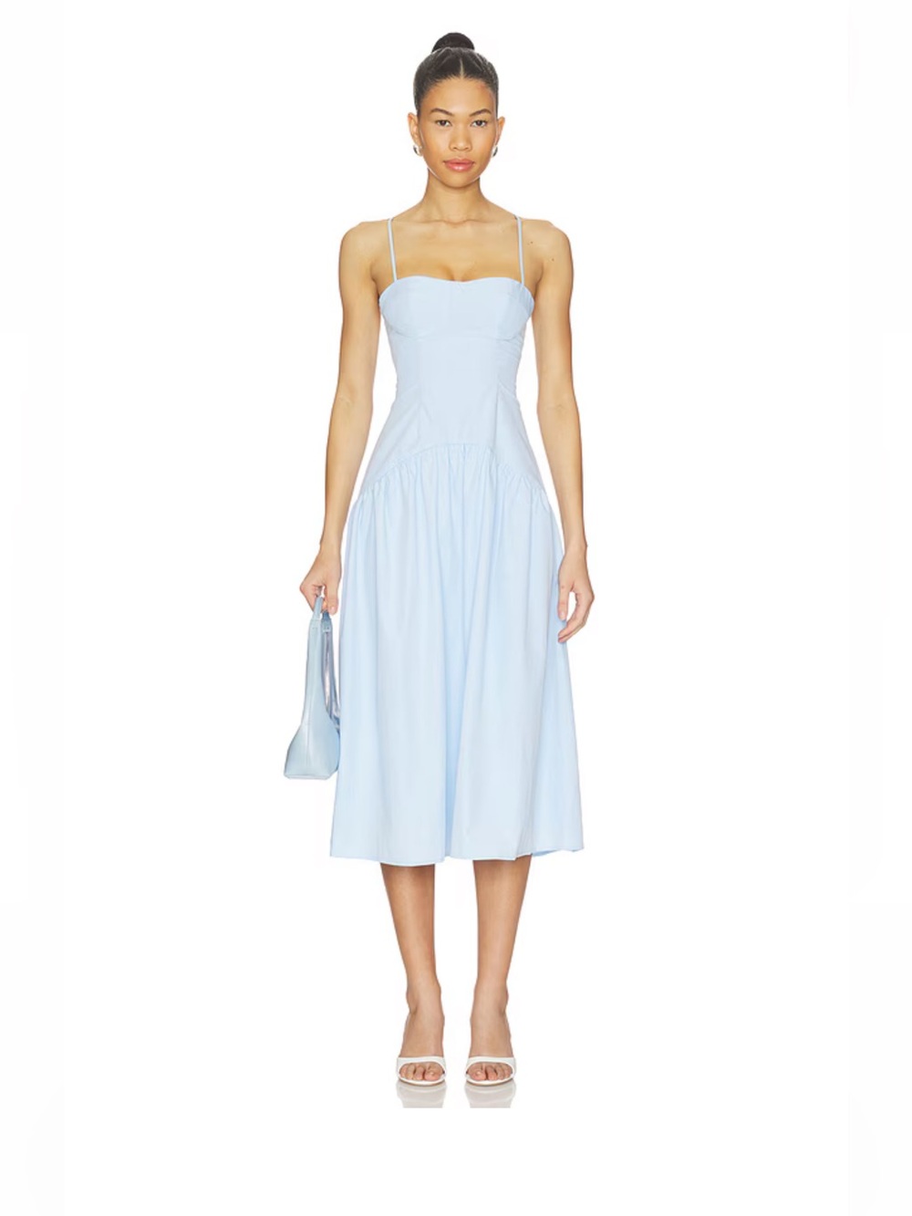 Revolve “More To Come” Margaery Corset Midi Dress Baby Blue - XS